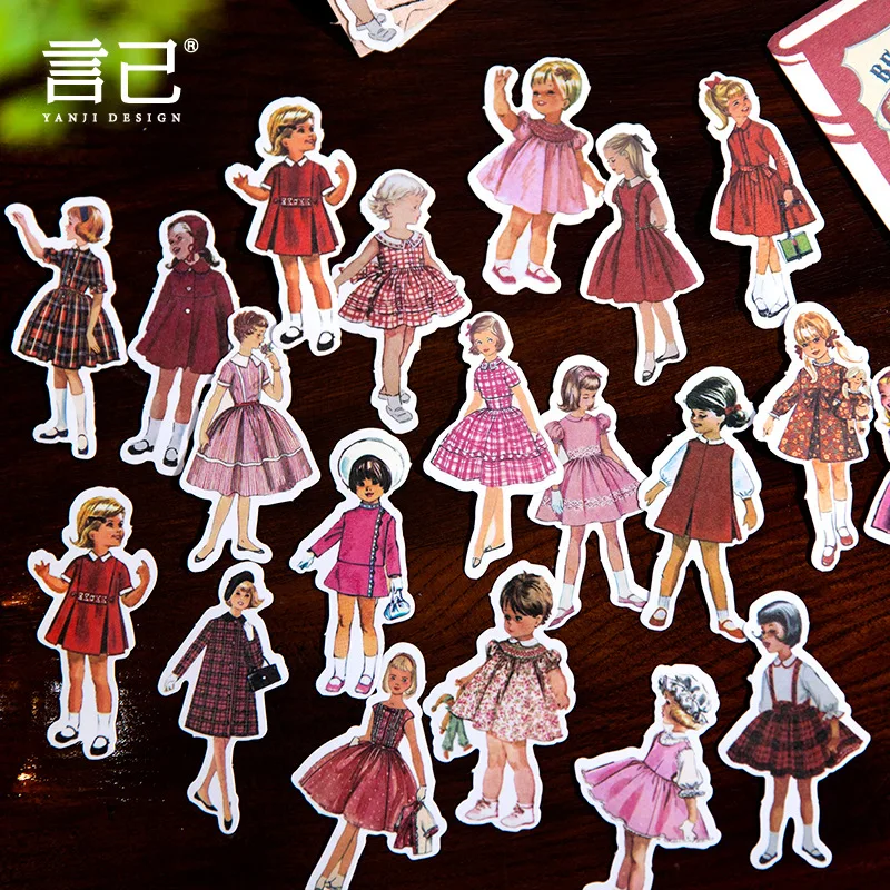 40pcs/1lot Kawaii Scrapbook Sticker Pretty Kids Scrapbooking Supplies diary Planner Decorative Craft Stationery Sticker