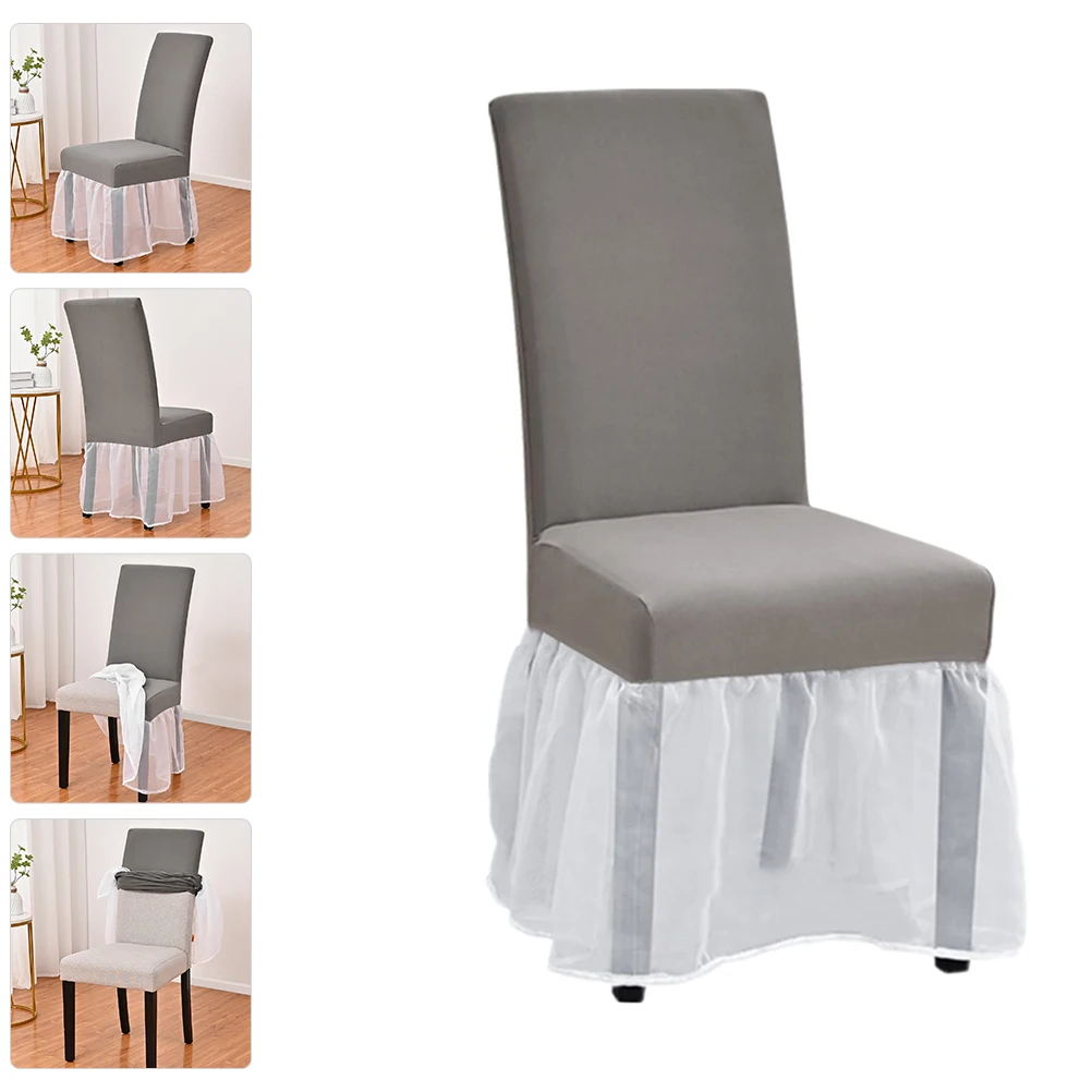 

Chair Cover Solid Color Stretch Dining Room Furniture Protector Washable Seat Cover For Home Hotel Restaurant