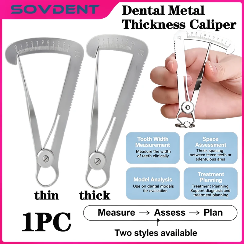 High Precision Stainless Steel Dental Gauge Caliper Dentist Tools Dental Caliper For Metal/Wax Dental Lab Tool Range 0-10mm