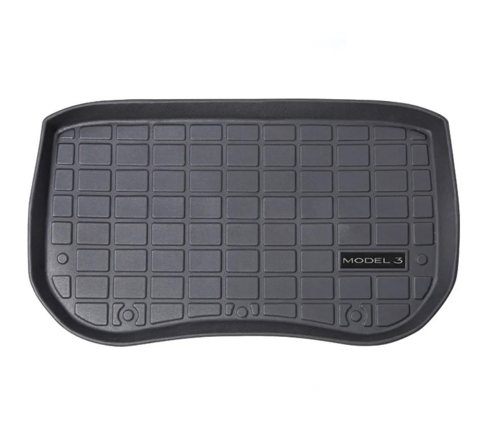 Plain TPE Frunk Mat & Sub-Trunk Tray  Cargo Liners Front & Rear Carpet Car Boot Mat