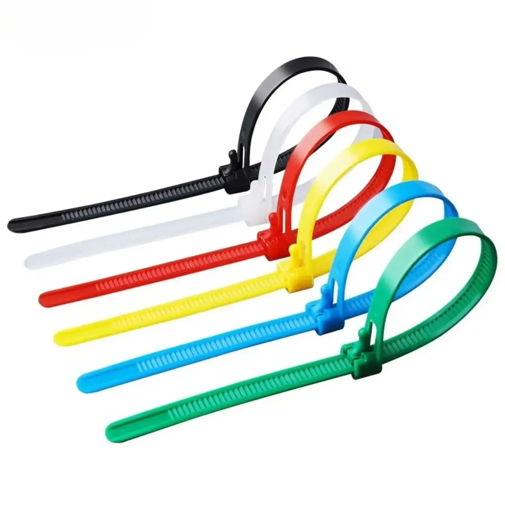 100 PCS Heavy Duty Nylon Universal Cable Tie Buckle Multi Purpose Durable Self-locking Zip Ties Lightweight Portable