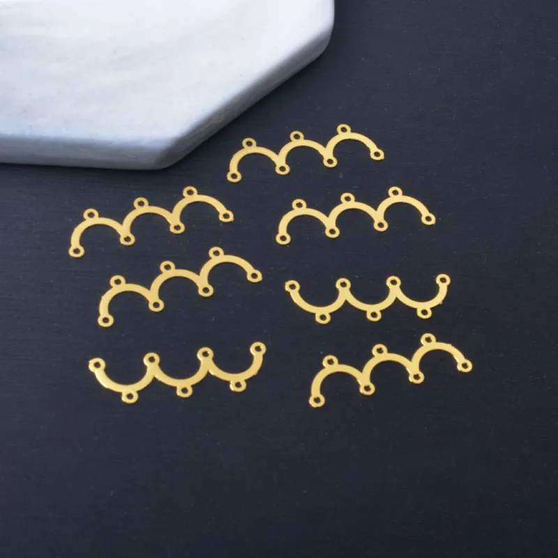 50 Stück AC13108 Edelstahl- und Messingverbinder mit 3, 5, 7 Löchern für Schmuck- und Ohrringzubehör – Detail 8