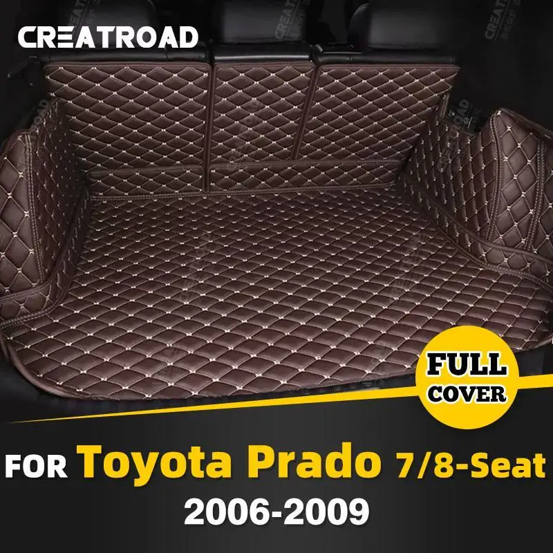 

Для Toyota Prado 7/8-Seat 2006-2009 08 07, автомобильный коврик для багажника с полным покрытием, автомобильный защитный коврик, грузовой вкладыш, аксессуары для интерьера