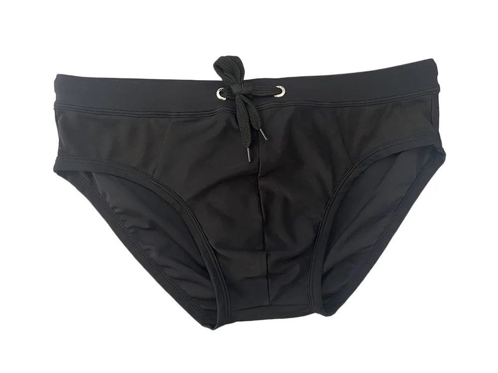 202 costume da bagno da uomo in rete tinta unita triangolo cavo costume da bagno su entrambi i lati costume da bagno semplice casual da spiaggia 10059