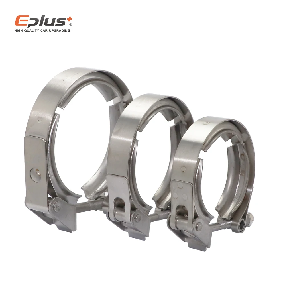 304 roestvrij staal 1,5 ~ 4,5 inch 51 63 76 mm Quick Release V-bandklem Flens Turbo-uitlaatpijpconnector Vbandklem V-klemmen