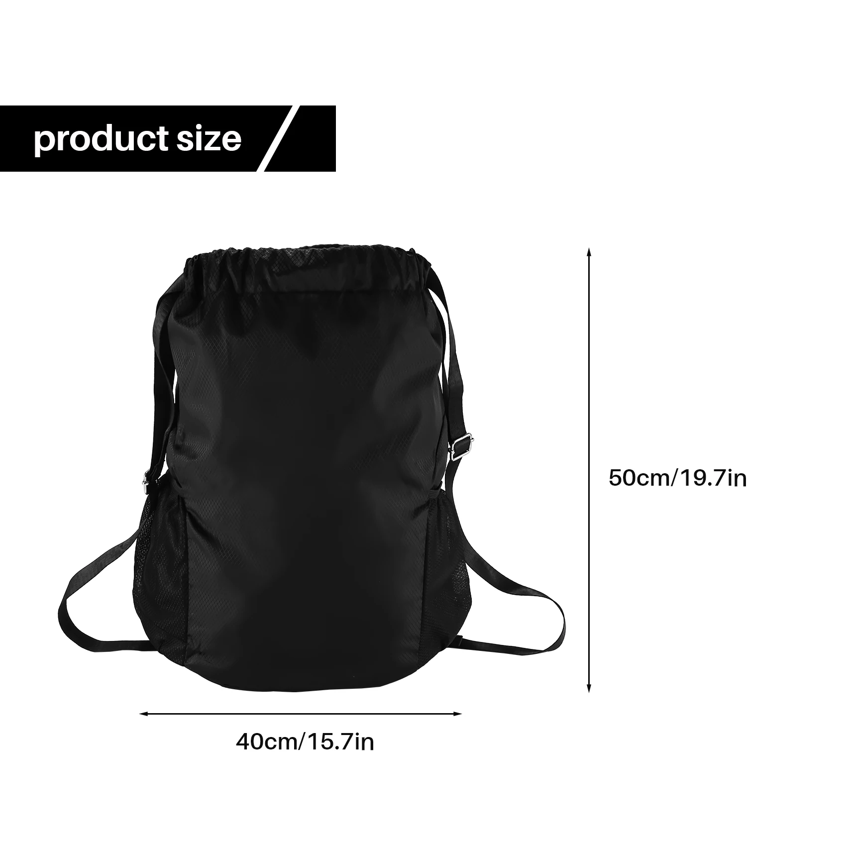 A08P-Gym Bag Waterproof Sports Bag With Zip Inner Pocket Hipster Gym Bag Lined Backpack With Adjustable Drawstring Gym Bag