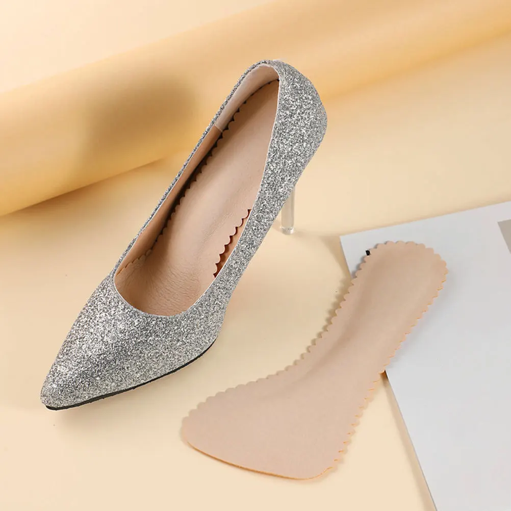 

2pcs Shoe Insoles For Women Ultrathin Self Adhesive High Heel Inserts Non Slip Pads For Sandals Flats Boots 37-38 Size Foot