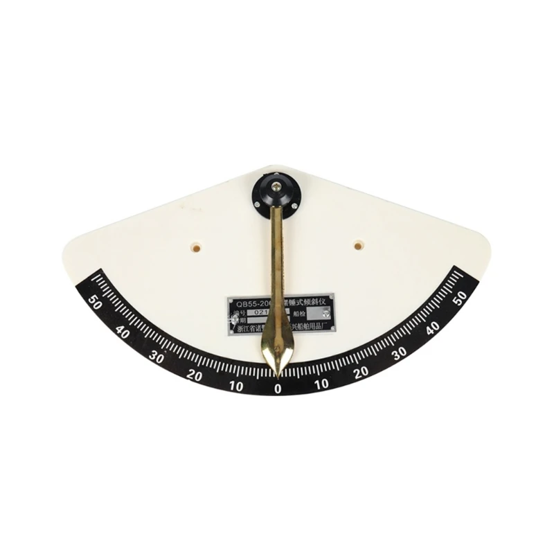 Marine Grade 55-Degree Ship Tilt Gauges with Clear Scale Swing-Type Inclinometer Lightweight for Accurate Measurements 896B