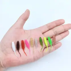 DUODUOYU 10PCS NEW AJING Soft Lure Rockfish Fishing Lures  0.2g/3.5cm MINI Artificial Bait Swimbaits Jig Lure Wobber Worm Tackle