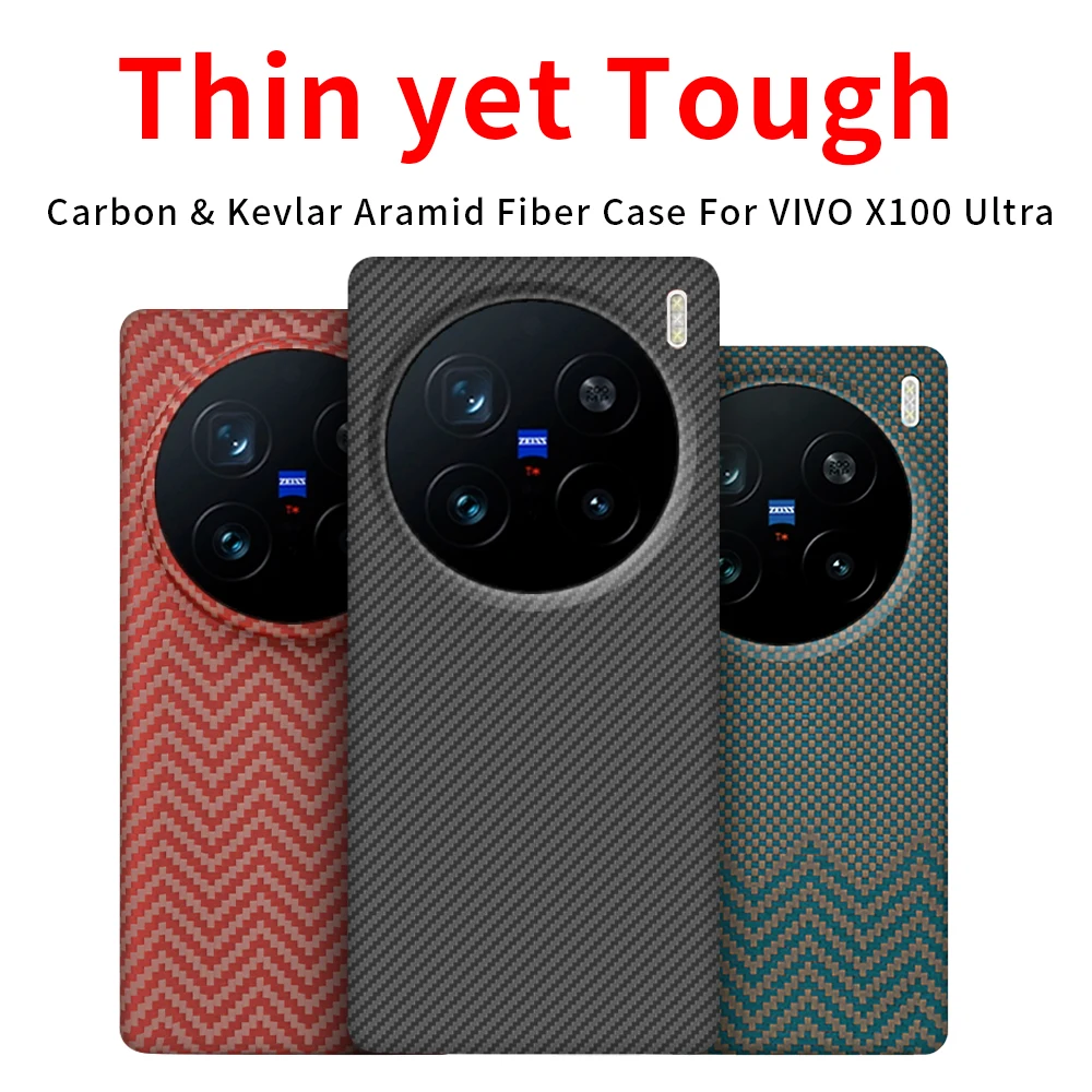 جراب كربون vivo x100 pro 600d كيفلار ألياف الأراميد قماش magsafe رقيق صلب x100 غطاء فائق مغناطيسي أسود نحيف أحمر فاتح