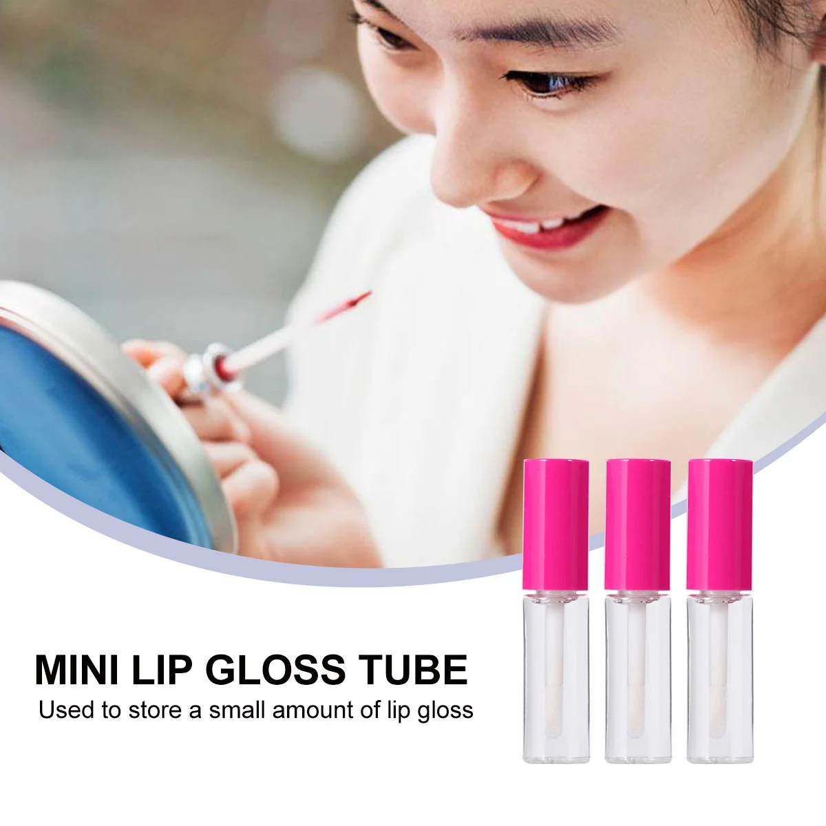 100 Pcs Lip Gloss Balm Tube Lipgloss Empty Bottle Makeup Accessories Travel Clear Oil