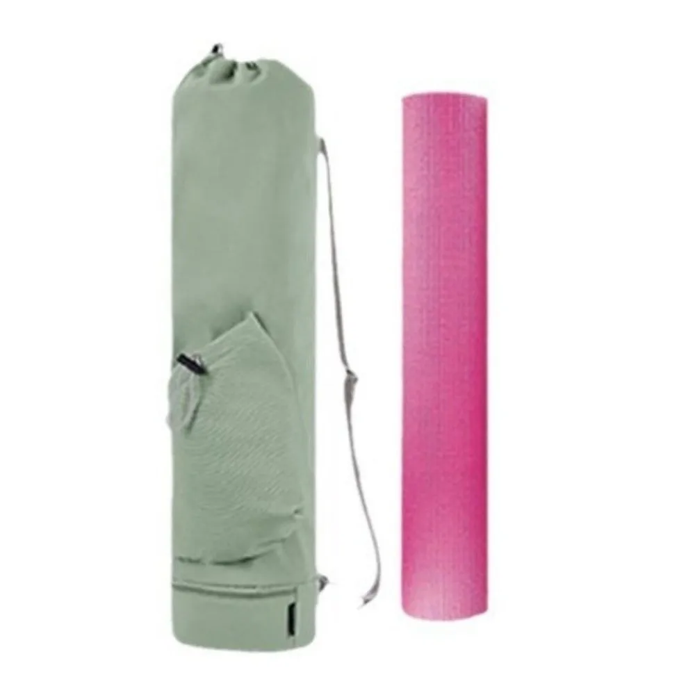

Large Capacity Yoga Mat Bag Adjustable Shoulder Straps Drawstring Breathable Sports Bag Black Waterproof Exercise Storage Bag