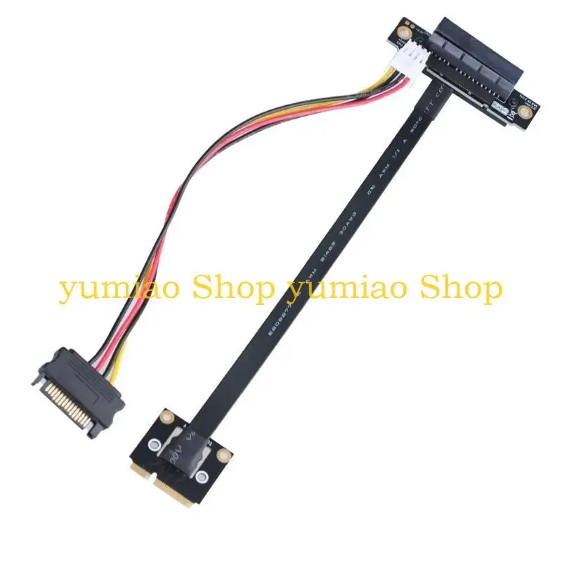 587B MiniPCIe to PCIE 1X/4X/8X/16X Adapter Cable, 270 Degree Turn for Easy Installation