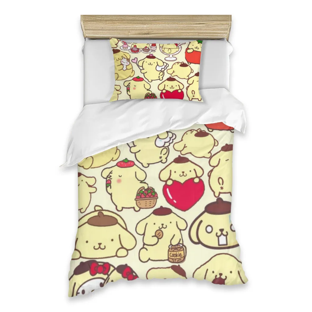 

Sanrio Pompompurin Single Bed Sheets Set Complete Case Single Linen Quilt Cover