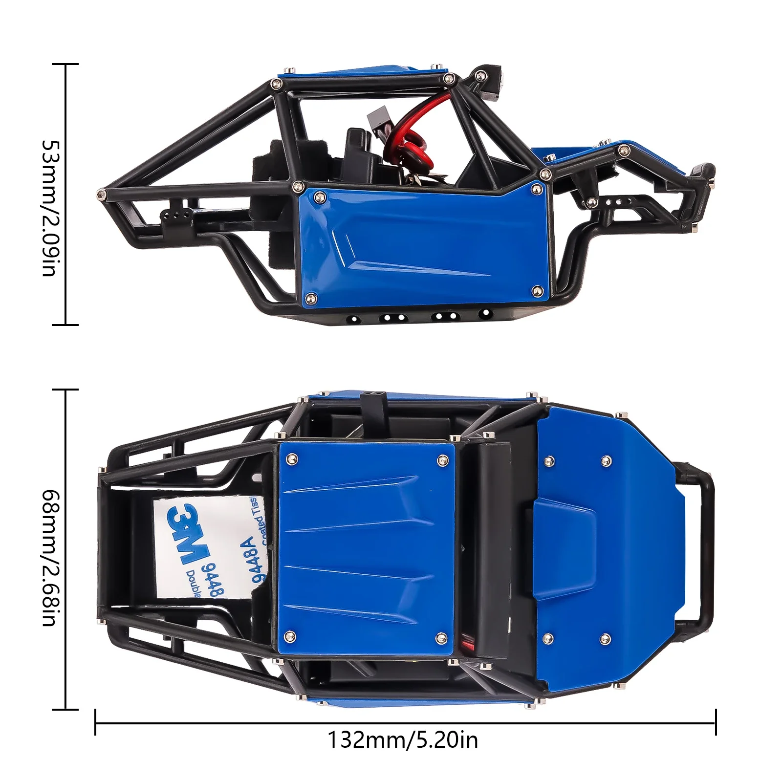 Rock Buggy Body Shell Nylon Chassis Unassembled Kit for 1/24 RC Crawler Car Axial SCX24 C10 JEEP JLU Bronco Base Camp