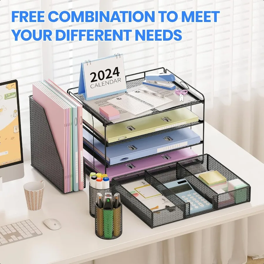 Настольные органайзеры и аксессуары Настольные аксессуары и органайзеры для рабочих мест для офисных принадлежностей Органайзер для файлов Ящик для стола Organi