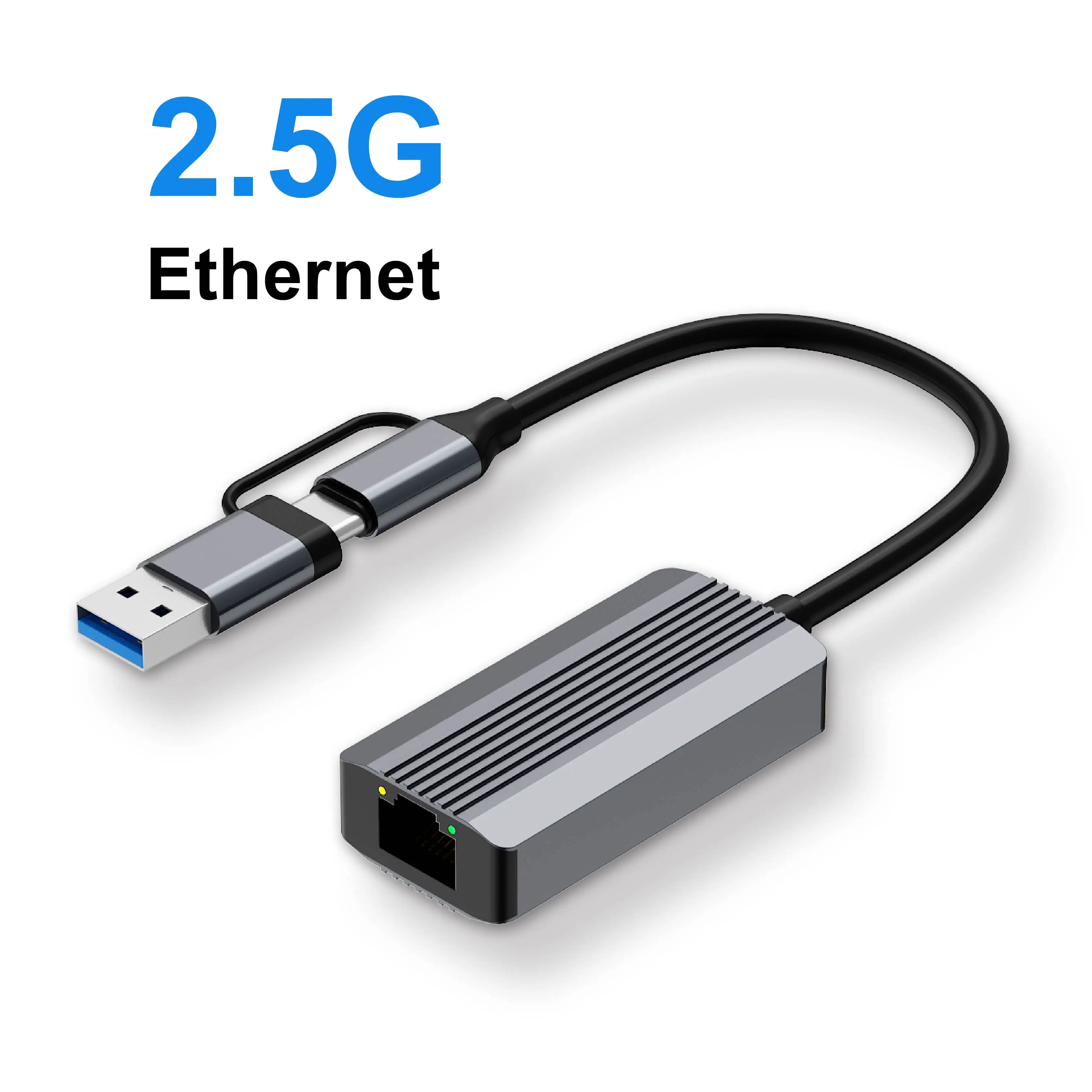 

Ethernet-адаптер 2,5G, сетевой концентратор USB3.0 для ноутбука RJ45, 2500 Мбит/с, для Windows 10/11, Mac OS, MacBook