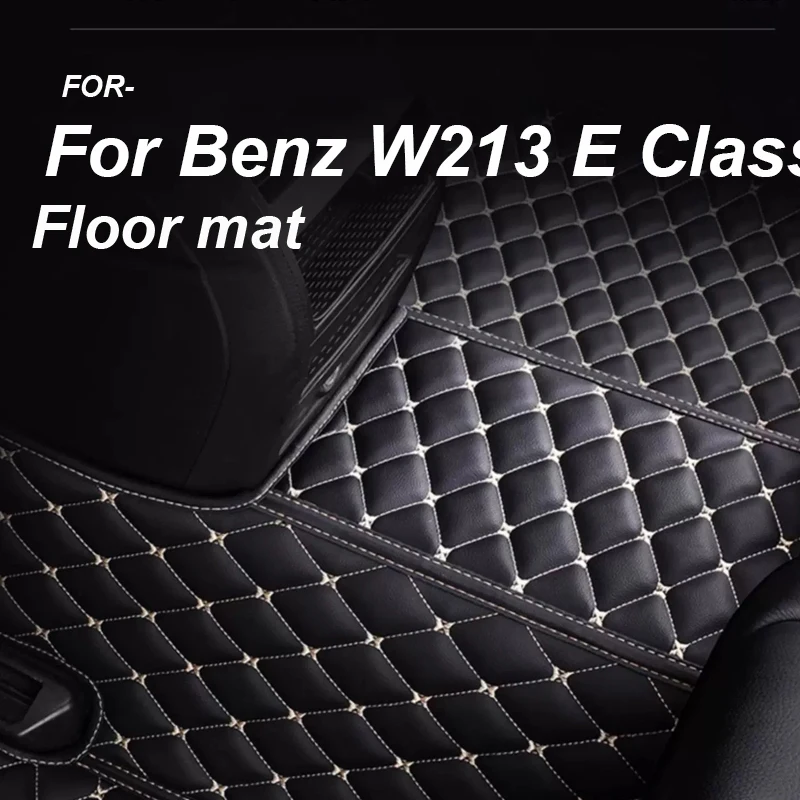 

LUXURY Artificial Leather Custom Car Floor Mats for Mercedes Benz W213 E Class 2019-2022 Year Interior Details Car Accessories