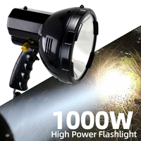 High Power Flashlight Powerful Torch Work Light 1000W Spotlight Hunting Searchlight 12v Car Light Camping Stepless Dimming