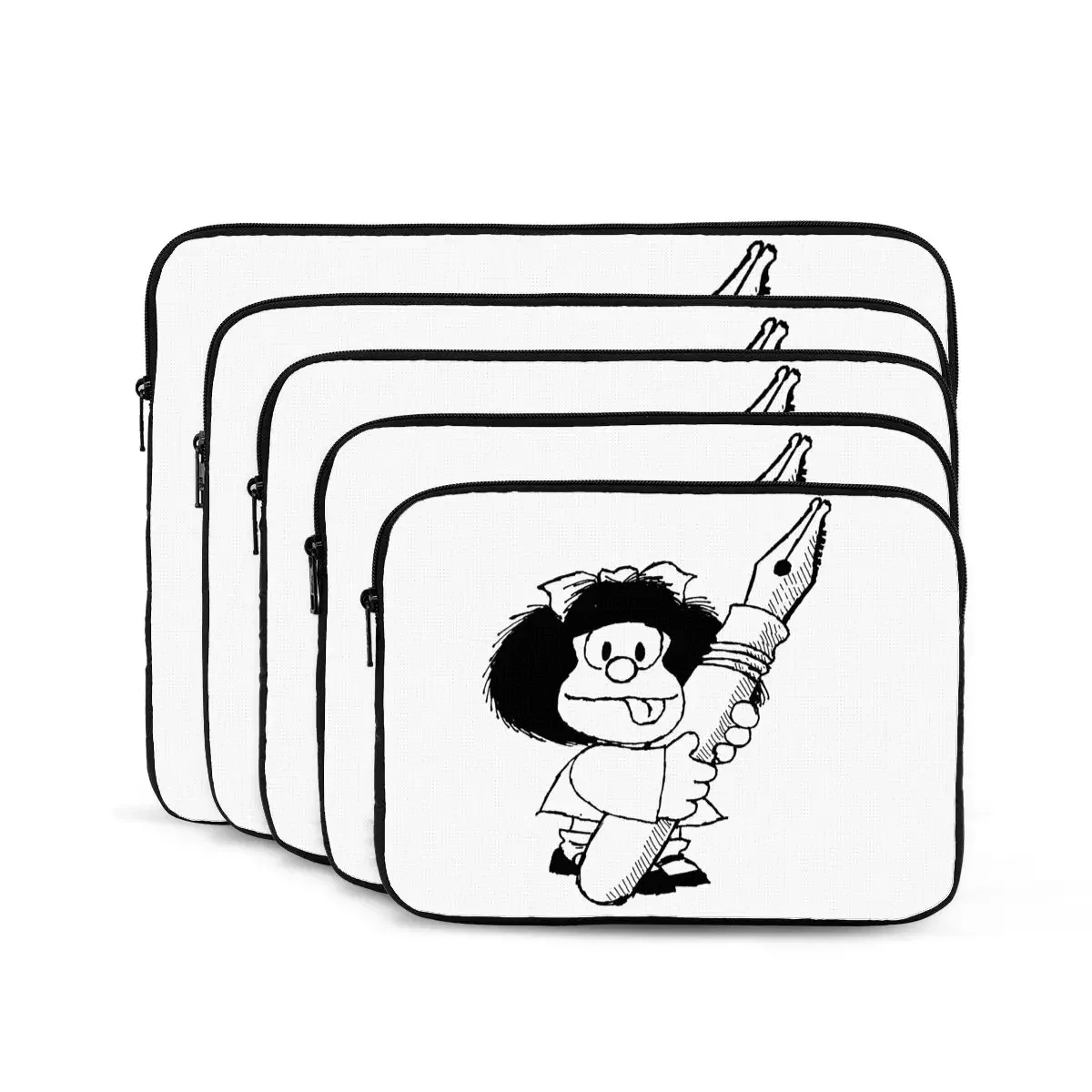 Mafalda Computer ipad Laptop Cover Case17 15 13 12 10 Inch Laptop Sleeve Bag Portable Cover Fundas Pouch