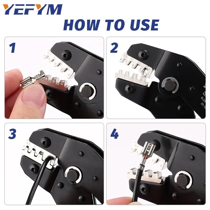 Crimping Tool Set For Dupont JST MOLEX Terminals,No/Pre Insulated Ferrules,Butt Connectors,Solar & Coax Connectors,SN-58B 6 Jaw