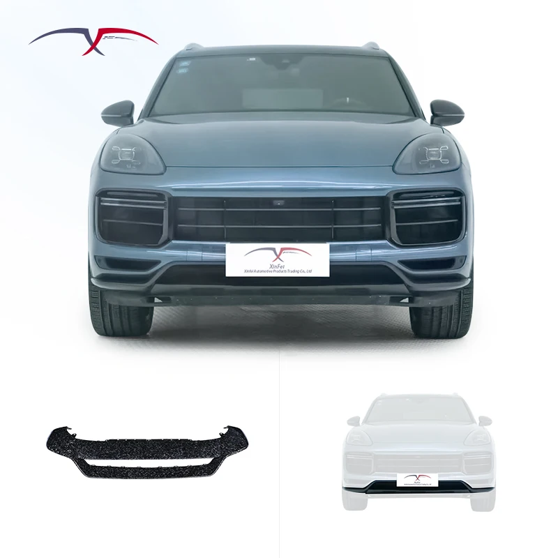

Car Modification Matte Carbon Fiber Front Bumper Lip Suitable for Porsche Cayenne 9Y0.1 2018-2023 Turbo GT Body Kit Upgrade
