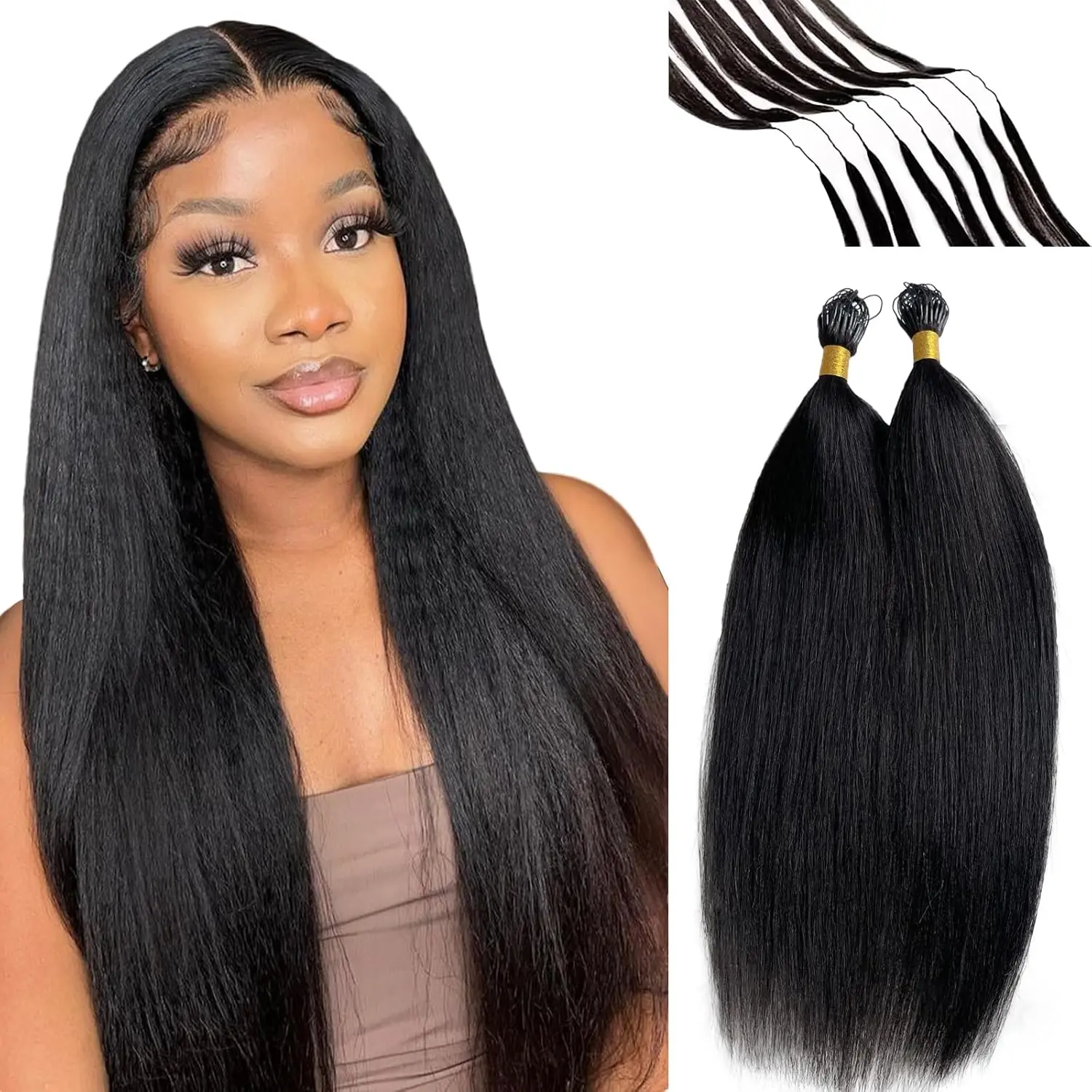 Extensions de cheveux au crochet Yaki, nœuds miracle pré-séparés, 100 mèches par paquet, tresses bohèmes sans nœuds, coiffure protectrice pour femmes