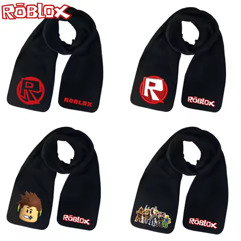 Game Roblox Creative Cartoon Cute Peripheral Scarf Student Couple Fashion Clothing Plush Scarf Student Birthday Decorative Gifts