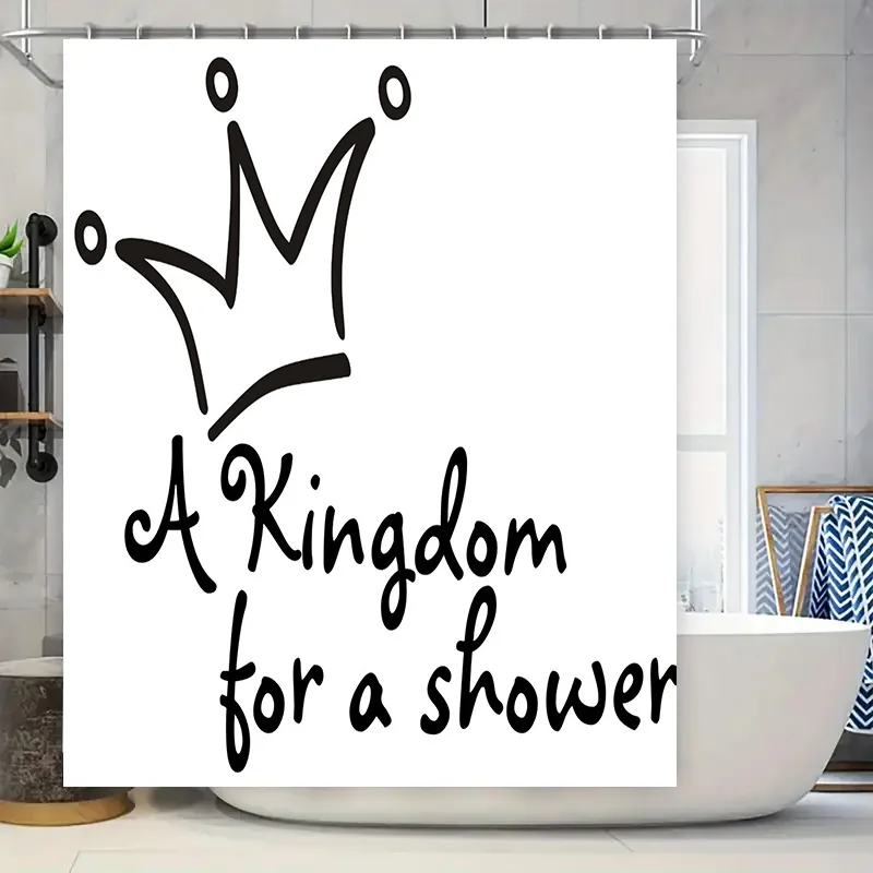 يضيف ستارة الدش الملوكية لمسة من الأناقة إلى حمامك مع تصميمه بسيط ولكن أنيق يتميز بمحرك التاج