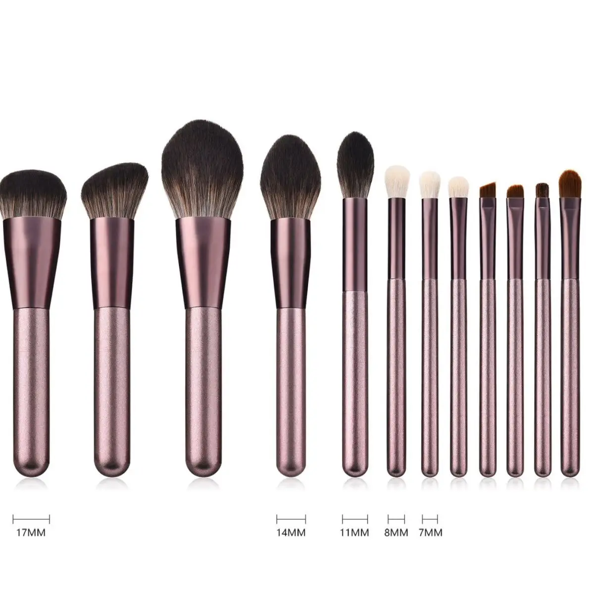 12 Small Grape Complete Set Of Super Soft Eye Shadow Brushes, Portable For Beginners' Makeup Tools