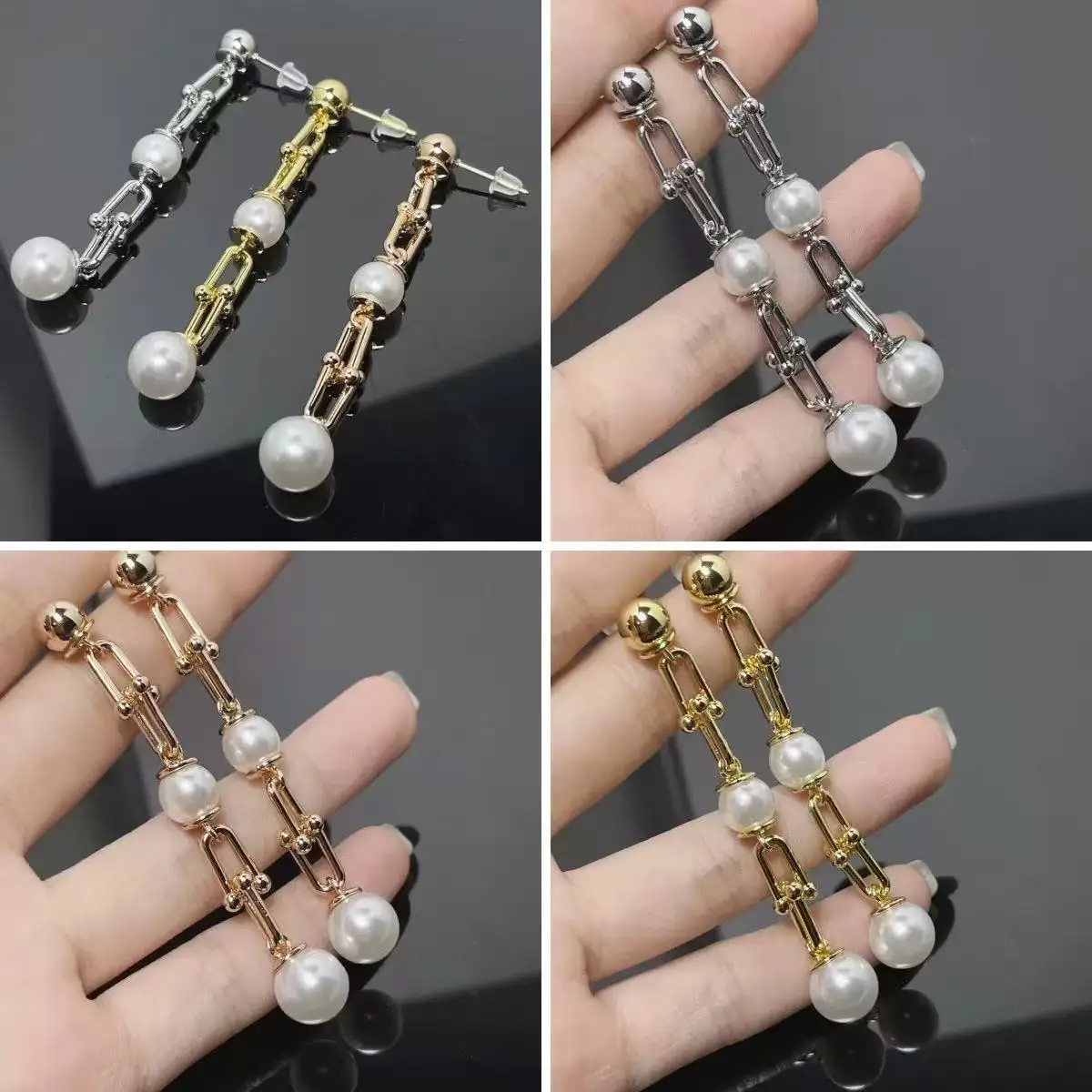 

2025 Luxury S925 Sterling Silver women's U-shaped Horse hoof Pearl Jewelry Fashion High-end Valentine's Day A birthday present