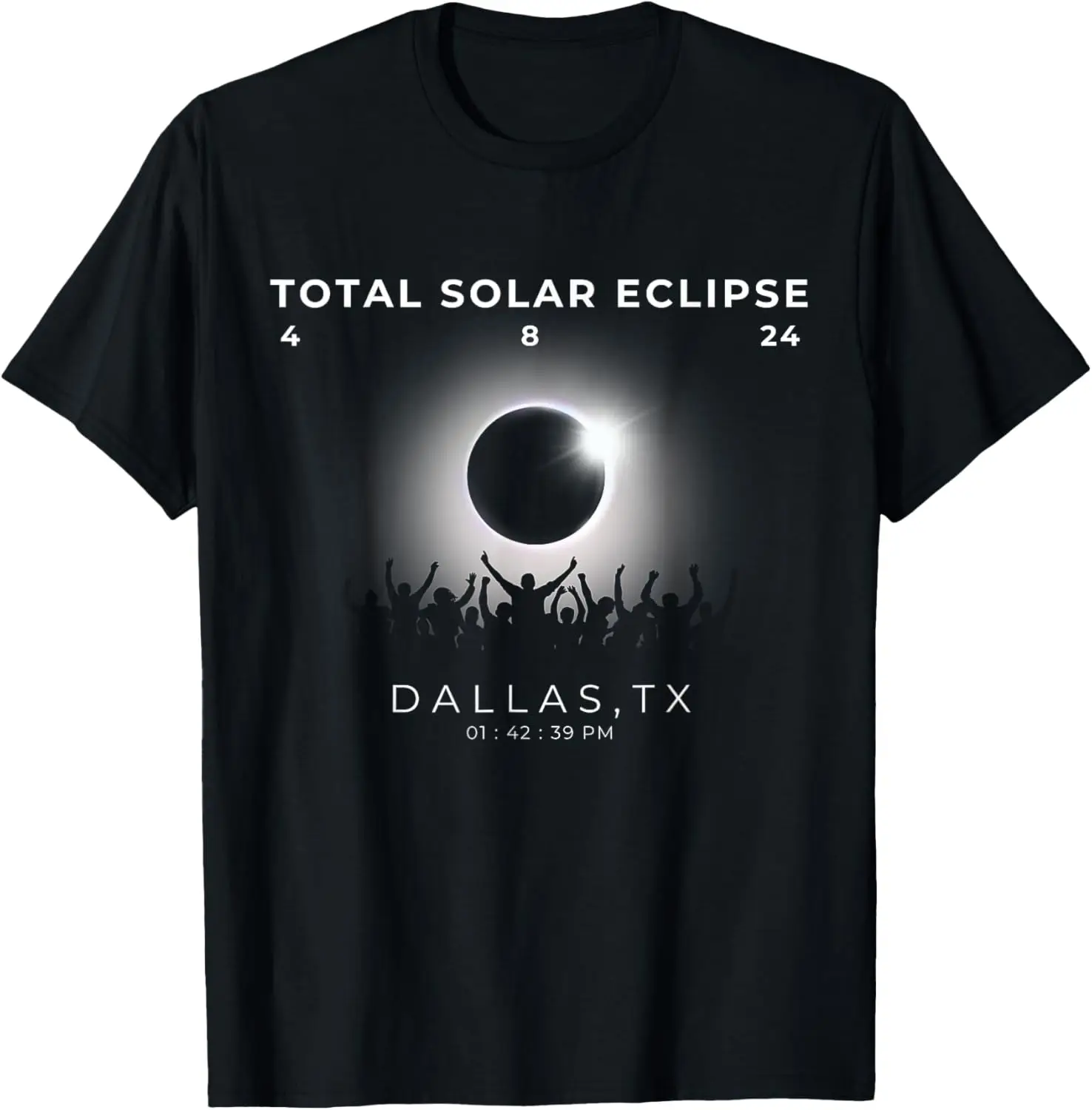 

Футболка для вечеринок Total Solar Eclipse Totality Dallas Texas Watch 2024.