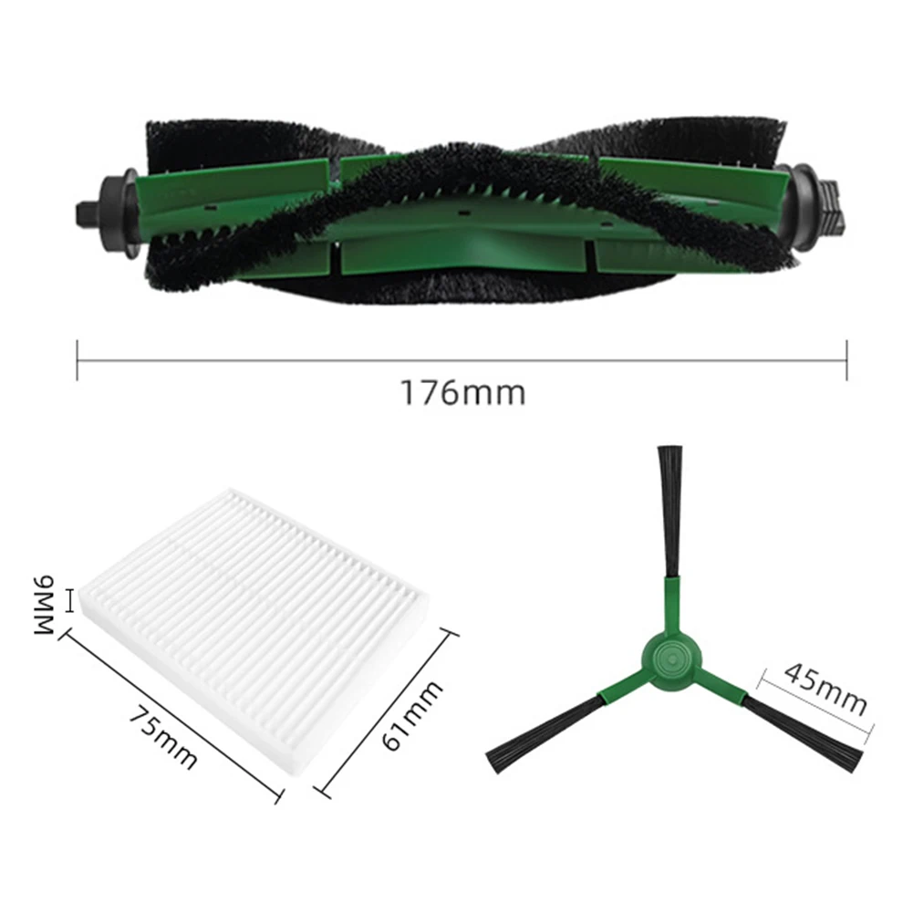 อะไหล่สำหรับ Roomba สำหรับ Essential สำหรับ Y0140 Y0110 Y0112 Q0120เครื่องดูดฝุ่นแปรงกรองชุดตัวกรองแปรงปัดด้านข้าง