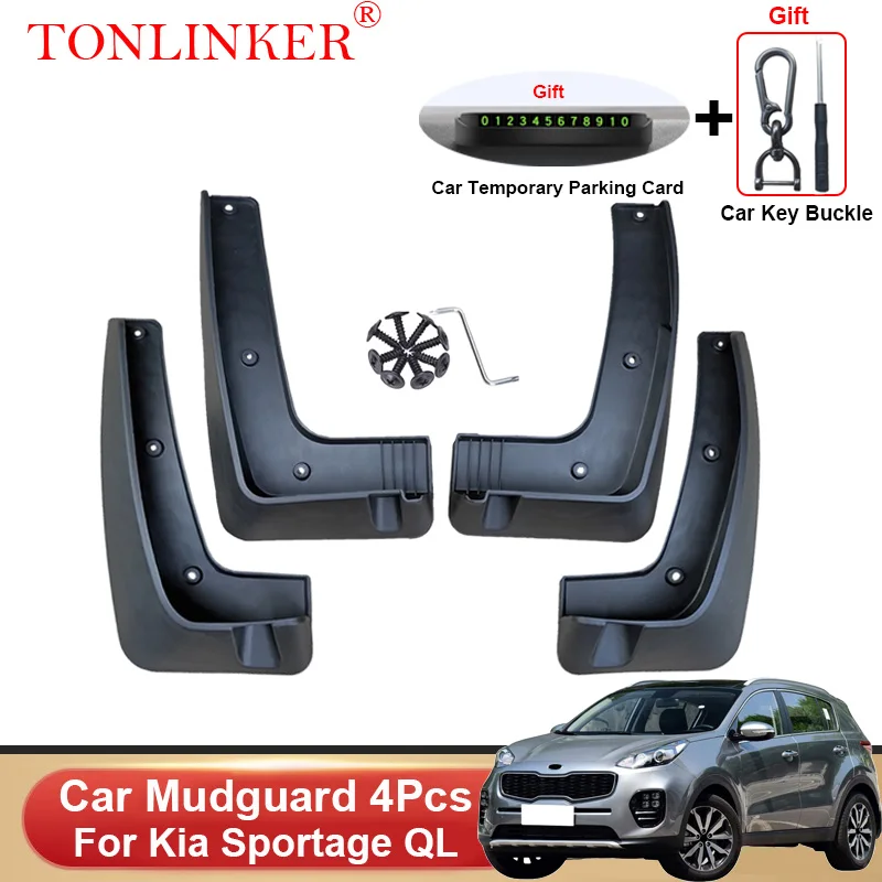 

TONLINKER Car Mudguard For Kia Sportage QL 2016 2017 2018 2019 Mudguards Splash Guards Front Rear Fender Mudflaps Accessories