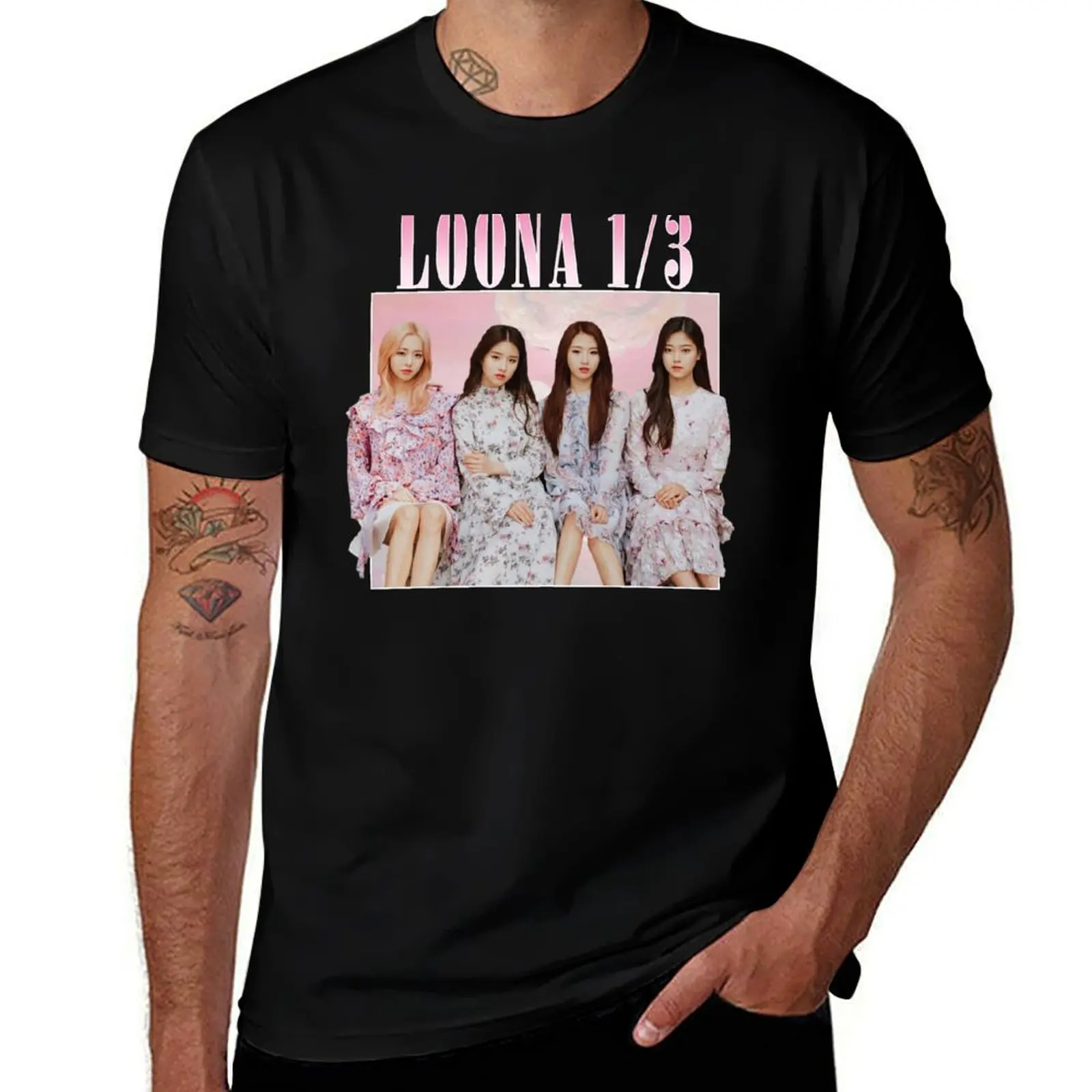 LOONA 1/3 Vintage T-Shirt Casual Street Style Short Sleeve Tee T-Shirt
