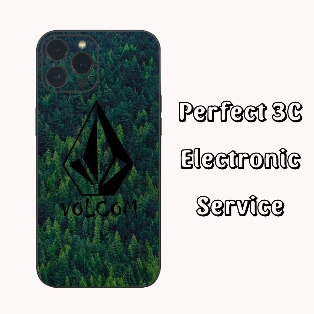 Sarung ponsel gaya olahraga Logo v-volcom Fashion desain mewah untuk iPhone 16 15 14 13 12 Mini 11 Pro XS Max X XR SE5 6 7 8 Plus Sof