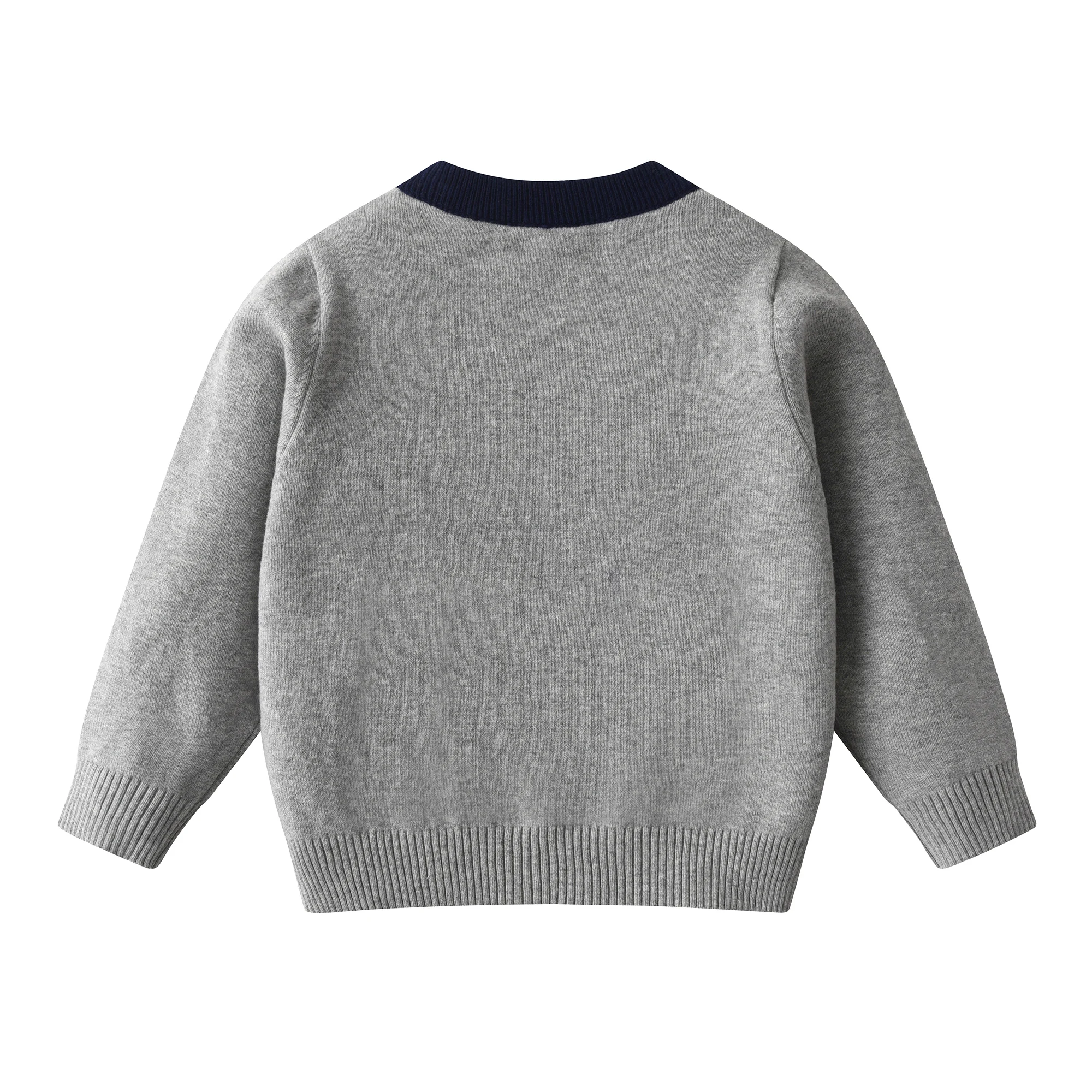 سويت شيرت للأطفال - سترة صوفية قطنية ناعمة بأكمام طويلة وأزرار أمامية للأطفال الأولاد والبنات (نمط الخريف والشتاء) #2