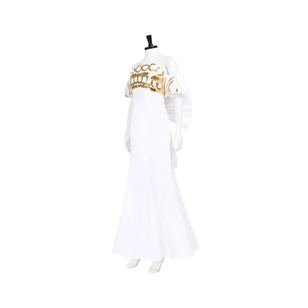 Anime Princess Serenity Tsukino Usagi Cosplay Costume White Long Woman Dress Big Bow Halloween Party Role Play Hallowee Suit - view 3