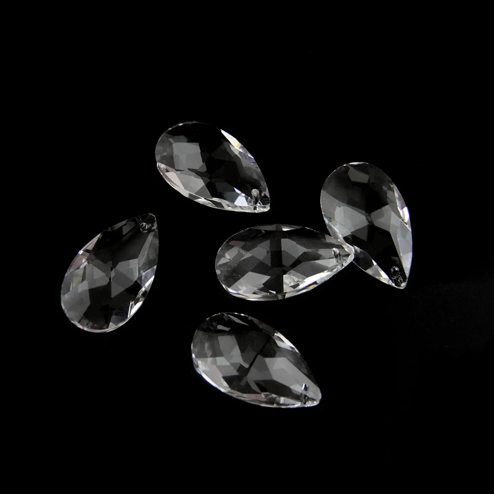 Imagem -02 - Vidro Claro Tear Drop Crystal Chandelier Peças k9 Suncatcher Prisma Pendurado Pingentes de Corte 22 mm 38 mm 50 mm 63 mm 76 mm