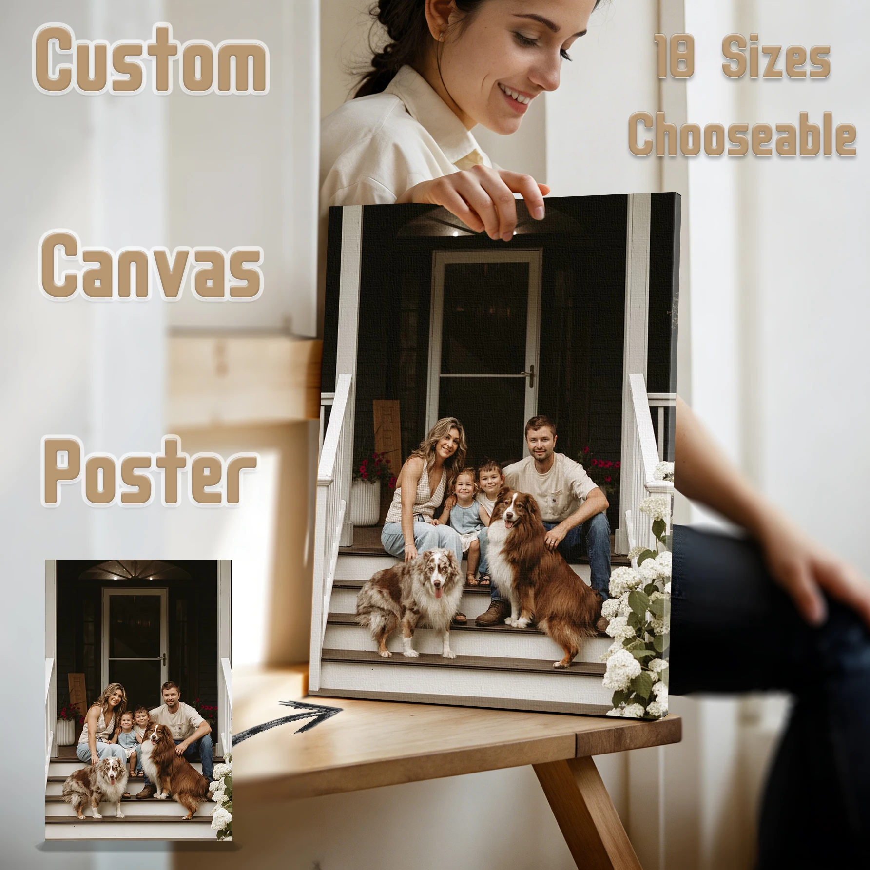 1pc Custom big size Canvas poster.custom canvas Painting for bedroom decor/garden decor/graduation memory