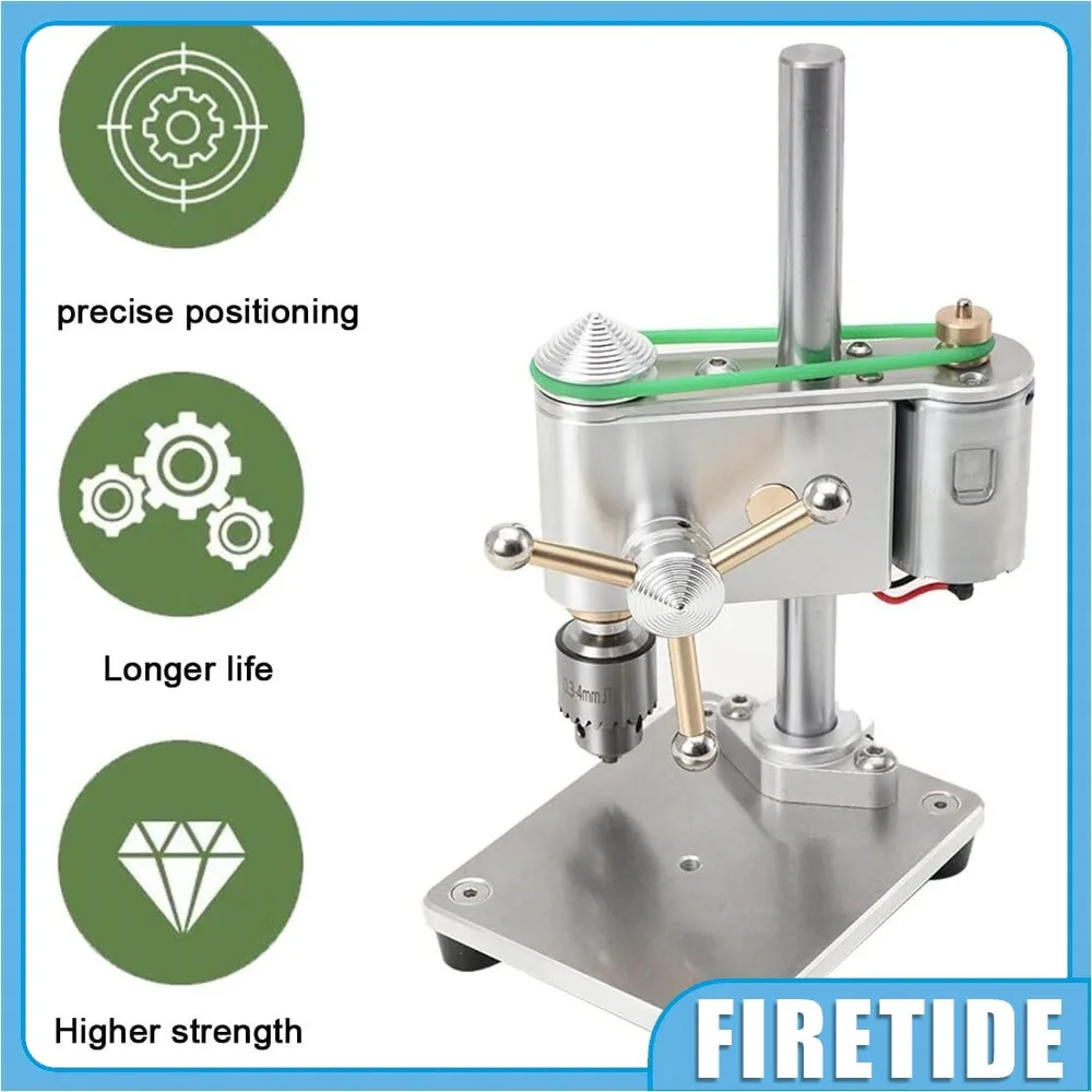 

0.3-4mm Mini Benchtop Drill Press, Electric Portable Bench Drilling Machine for Metal Wooden DIY Jewelry Making Crafts Tool