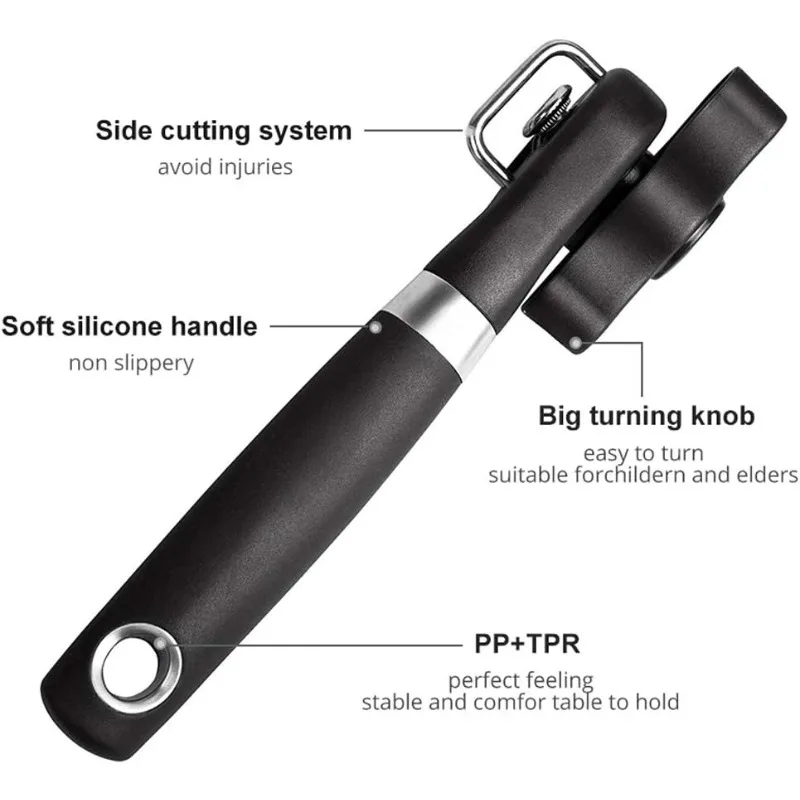 

1pc Manual Jar Opener Tin Can Opener canning knife Sharp Edges stainless steel can opener Jar Tin Can Openers Kitchen Gadgets