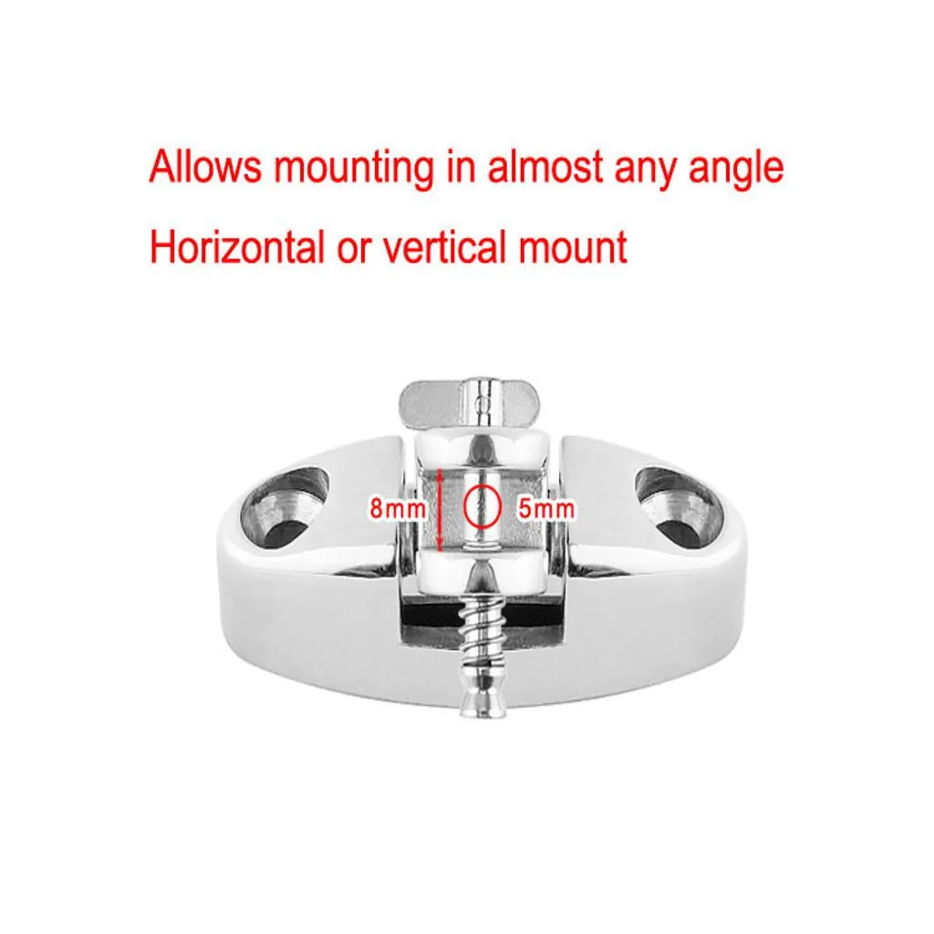 Boat Bimini Top Mount Swivel Deck Hinge 316 Stainless Steel With Rubber Pad Quick Release Pin Marine Hardware Boat Accessories