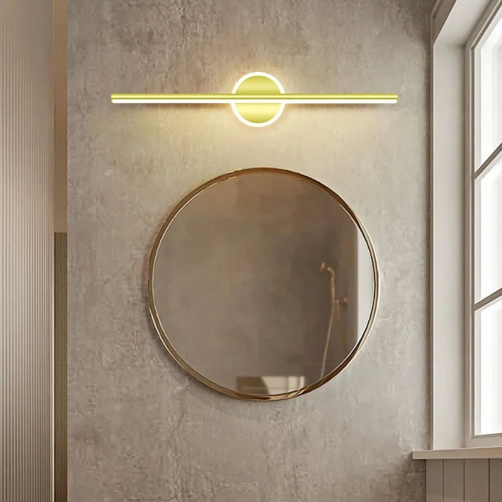 

LED 80cm Wall Lamp Modern Gold Bathroom Mirror Light Suitable for Bedroom Bathroom Picture Light Indoor Home Decor Wall Light