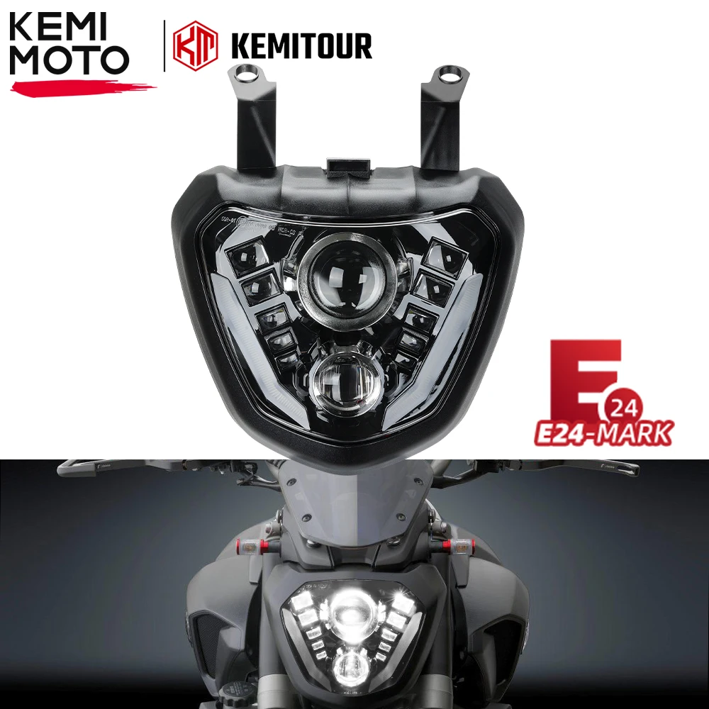 MT 07 Headlight E-mark LED Light Projector Headlamp DRL Assembly Waterproof Lights For Yamaha MT07 MT-07 FZ07 2014 2015 2016 17