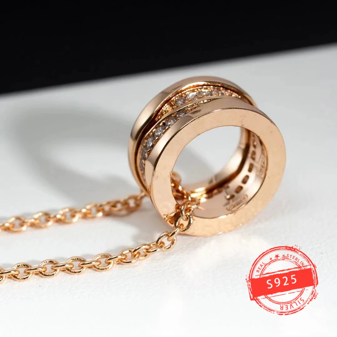 2024 New 1:1 Customized Products Hot Selling Brand  S925 Ring Women's Diamond Necklace Fashion Trend Birthday Party Gift