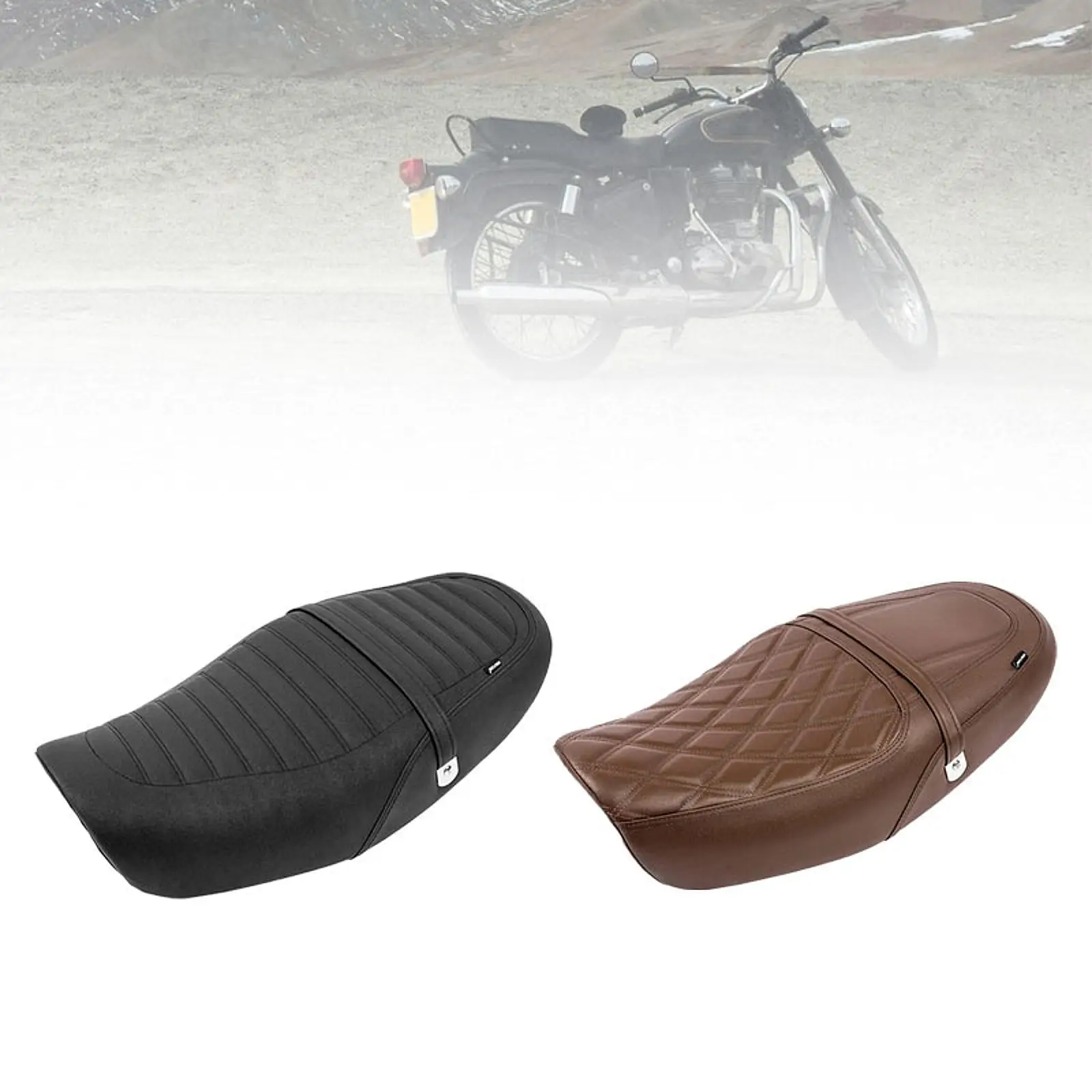 

Motorcycle Seat PU Fast Drying Saddle Classic Durable Universal Shock Absorption Replacement 2018-2024 Front Driver Rider Seat