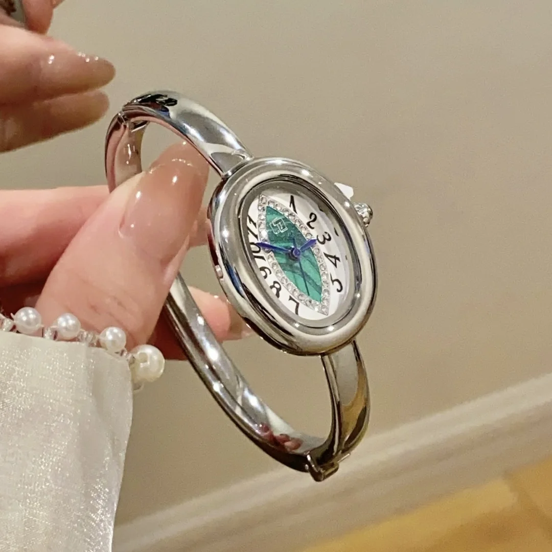 

Модные серебряные наручные часы с браслетом, элитный бренд, женские кварцевые часы с овальным циферблатом, женские часы Relogio Feminino, дропшиппинг