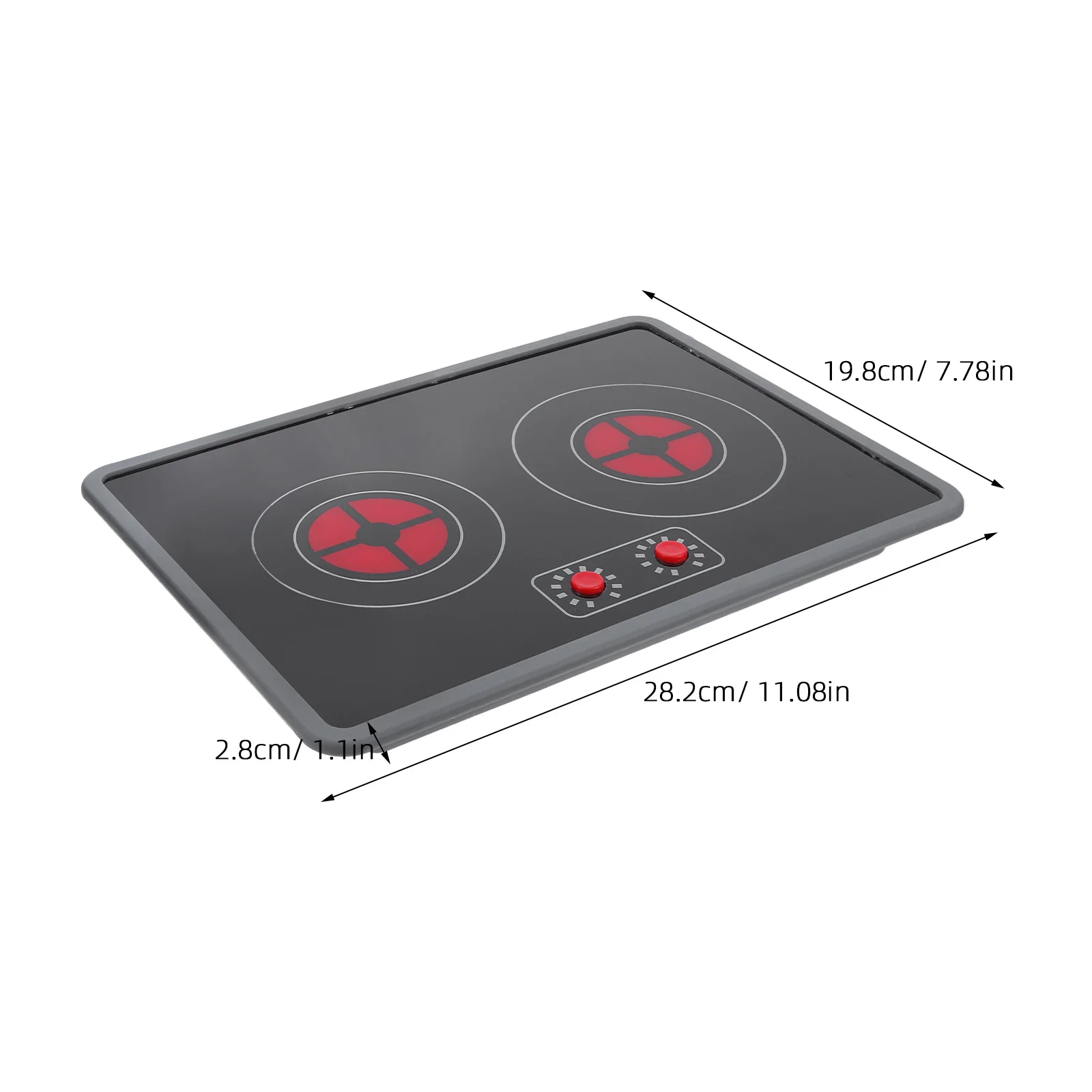 3Pcs Kids Pretend Kitchen Playset with Simulated Stove Lights and Sounds Realistic Cooking Experience Toddler Educational Role