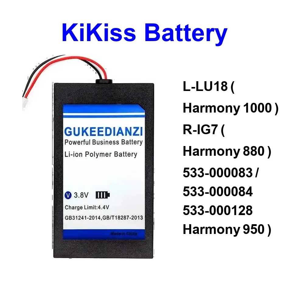 

Аккумулятор 533-000083 / 533-000084 ёмкостью 1300-2000 мАч для Logitech Harmony 915-000257 Touch 720 880 890 915 950 1000 1100 623158 Pro